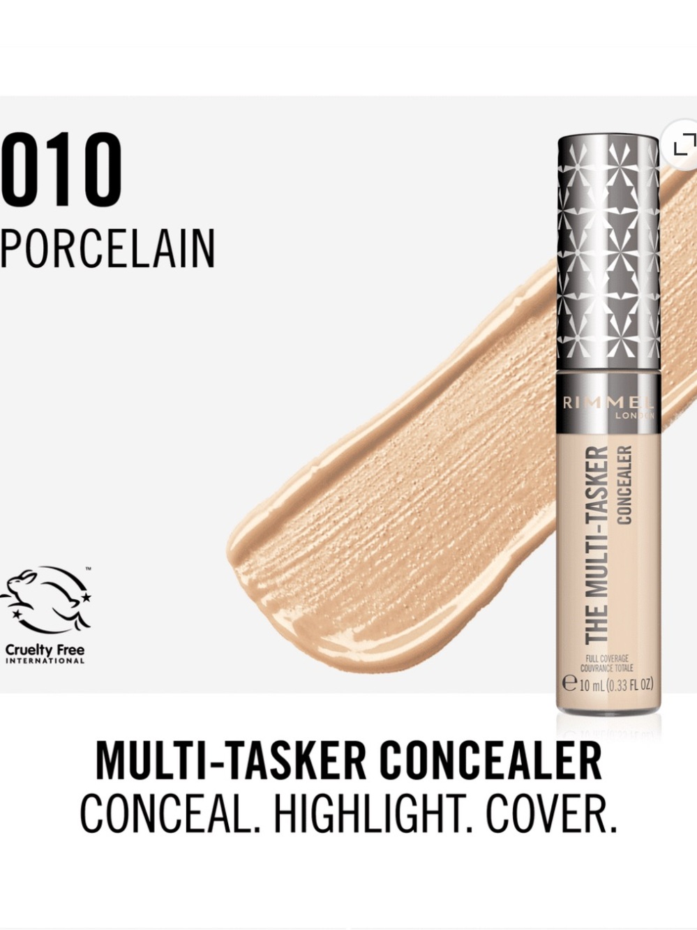 Rimmel London The Multi-Tasker Concealer - Porcelain (010) - NEW